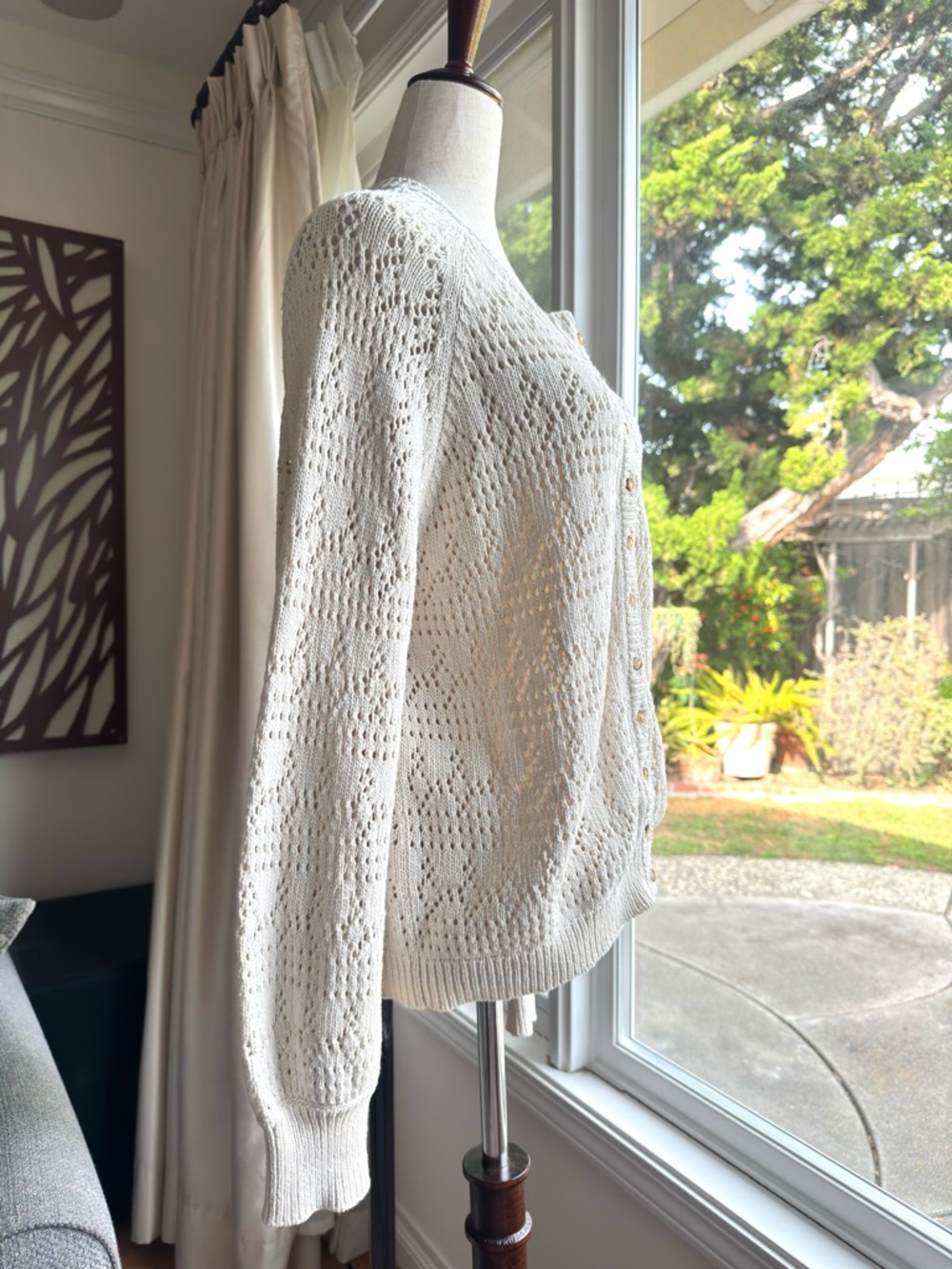 Sezame Capucine Cardigan Small Cream - Picture 5 of 12